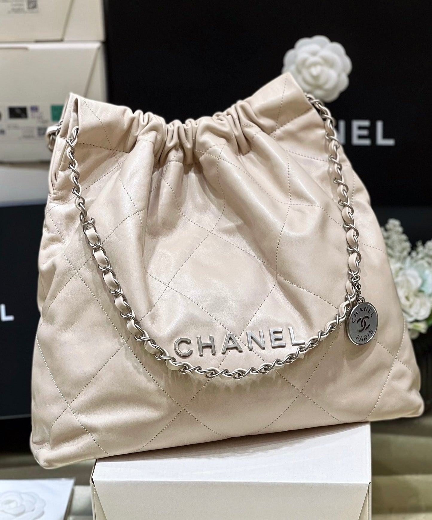 小香家-2023春夏新款 22BAG 小號 米白色