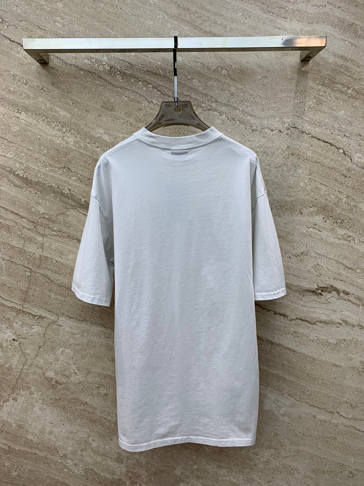 巴黎世-2403 溶解可樂印花寬鬆版短袖TEE 男女同款 白色