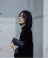 聖Y羅-Sade 小圓筒包 黑色 上身圖