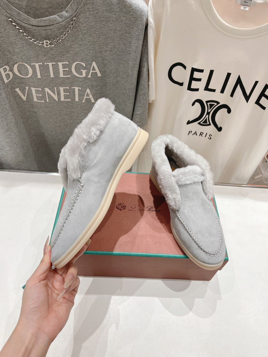 L-Piana-2024 經典羊毛樂福鞋 灰色