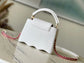 M22121 路L家-Taurilon皮革 Capucines手袋 白色波浪底 Mini