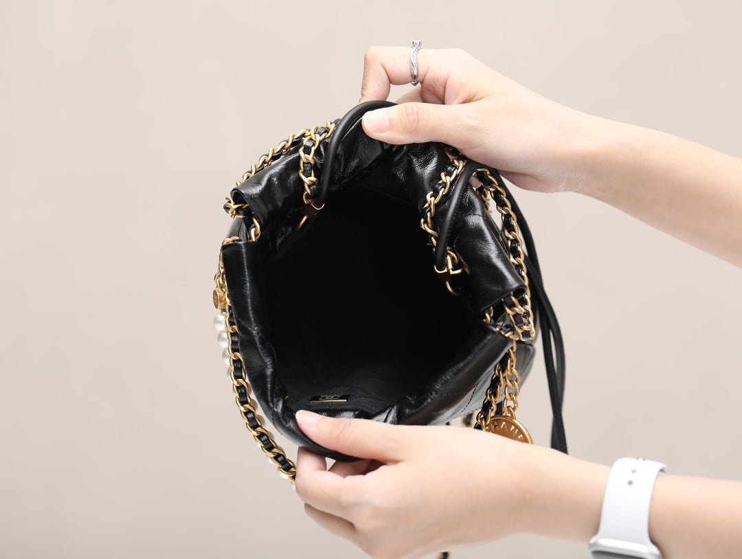 小香家-2023春夏新款 22BAG Mini 黑色珍珠