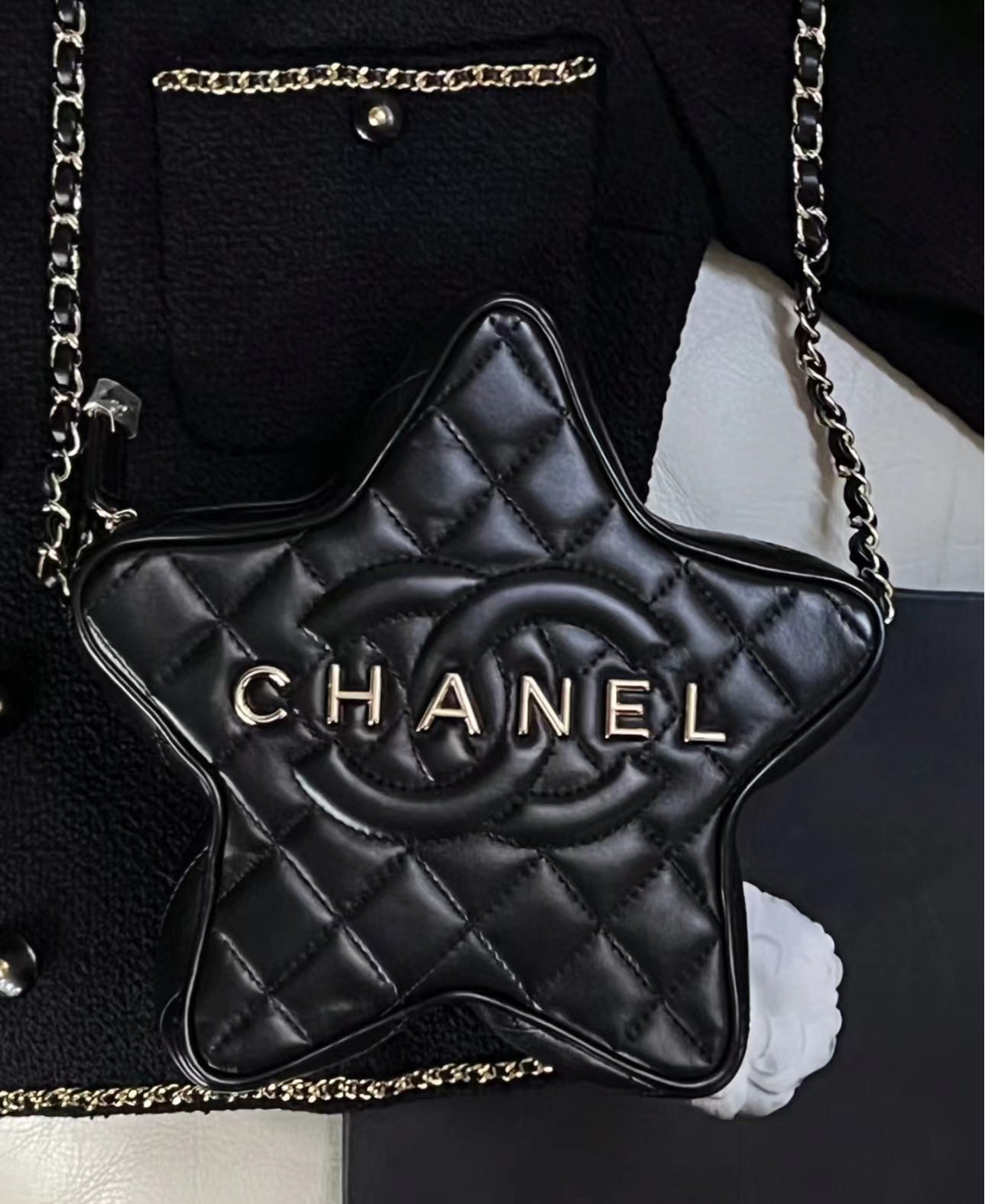 小香家-Chanel 24c 早春度假系列限量版 星星包 黑色