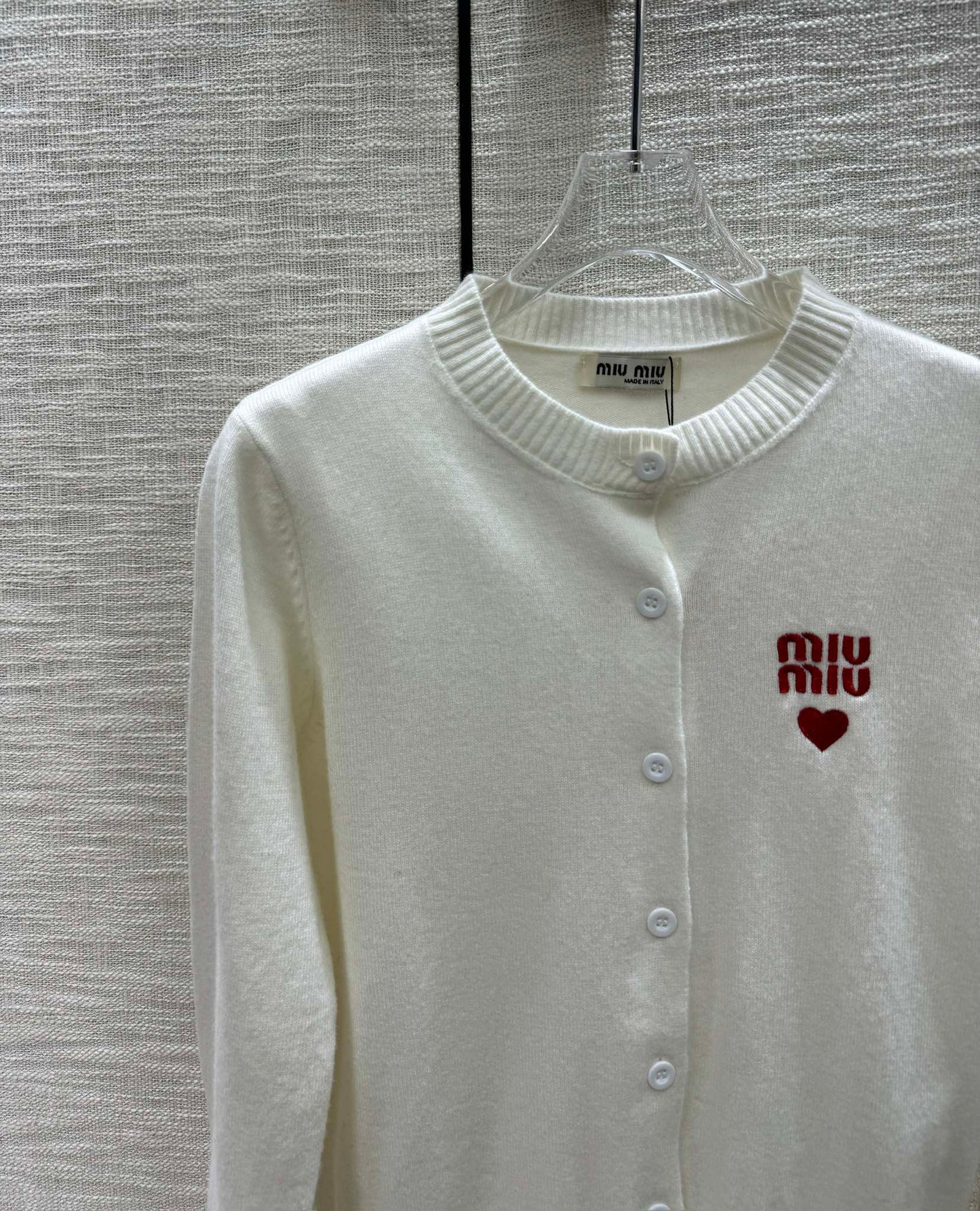 穆M家-2404 愛心刺繡logo針織開襟衫