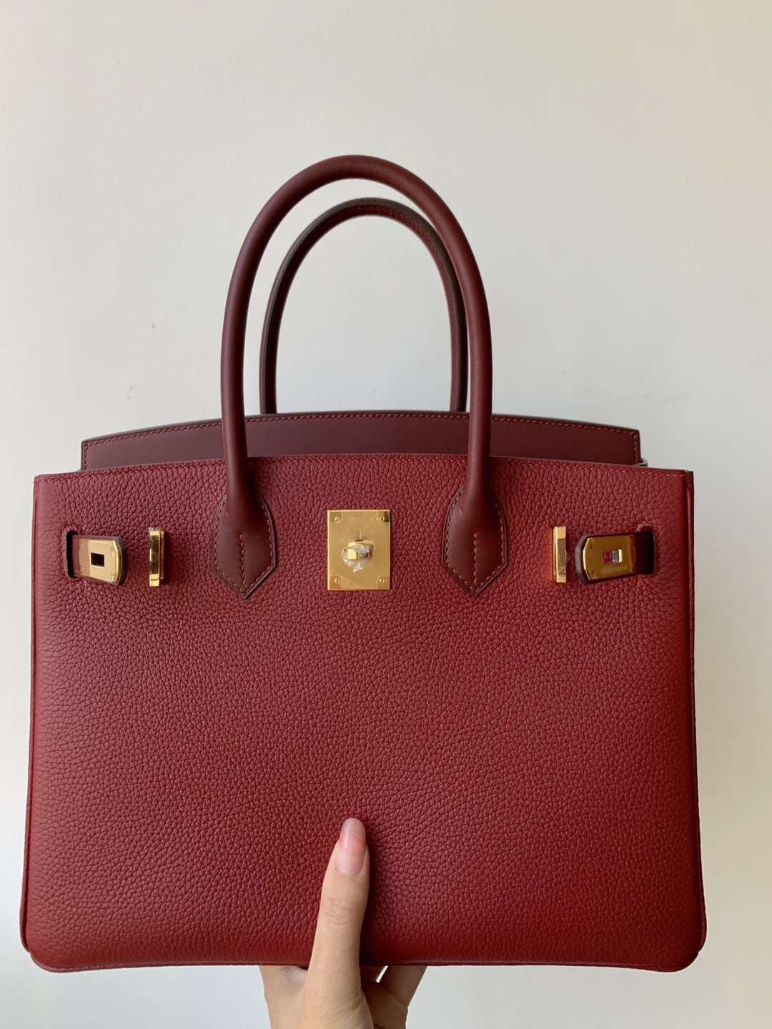 小愛款-Birkin 30 Touch TCsombrero rougeH 愛馬仕紅 金扣