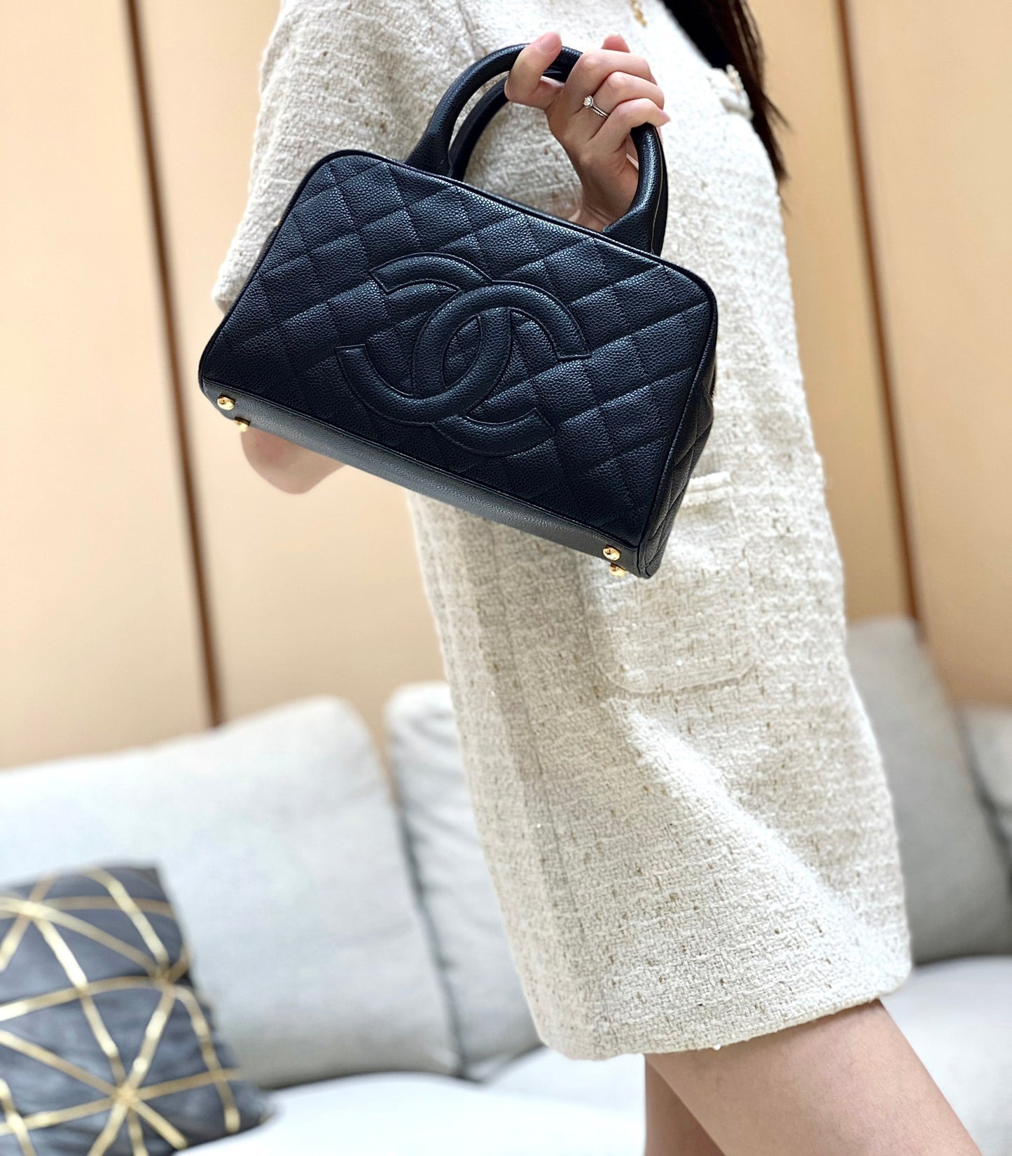 小香家-Chanel Vintage 中古保齡球包 黑色