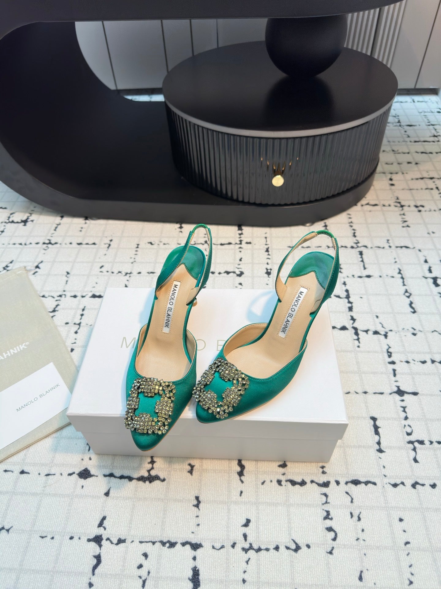 Manolo Blahnik-2024 高跟涼鞋 綠色