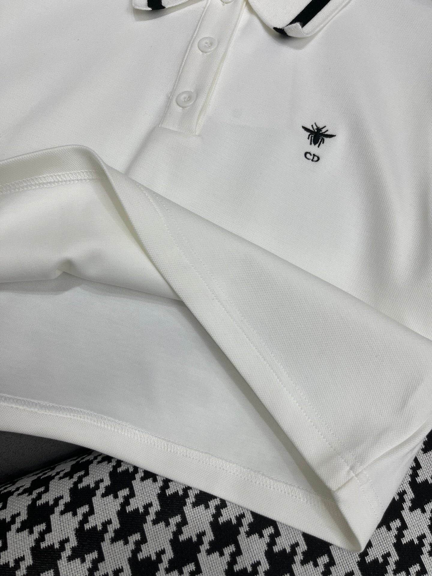 迪D家-2403 24SS春夏新款Polo翻領短袖半裙套裝 白色