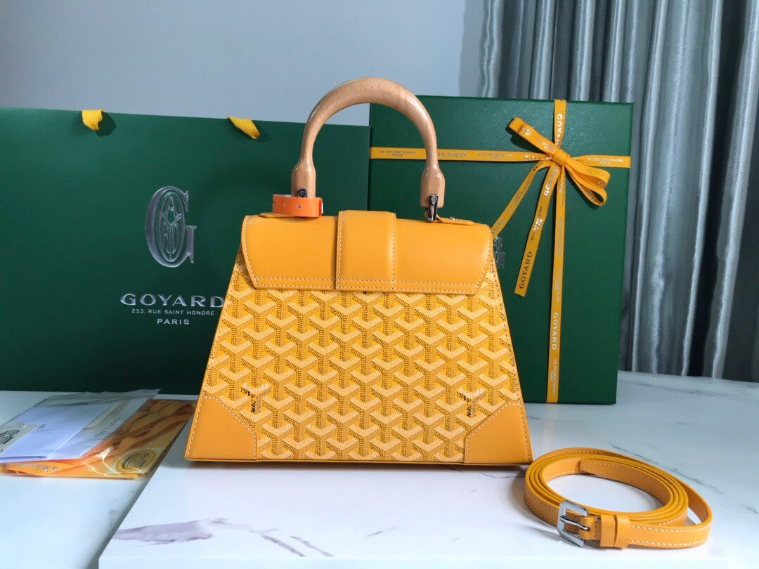 戈G家-Saigon PM系列手提包28cm 黃色