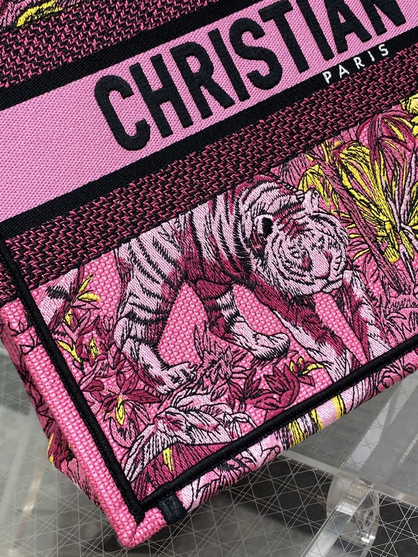 迪D家-Book Tote 2023春夏系列 動物園桃紅色 中號