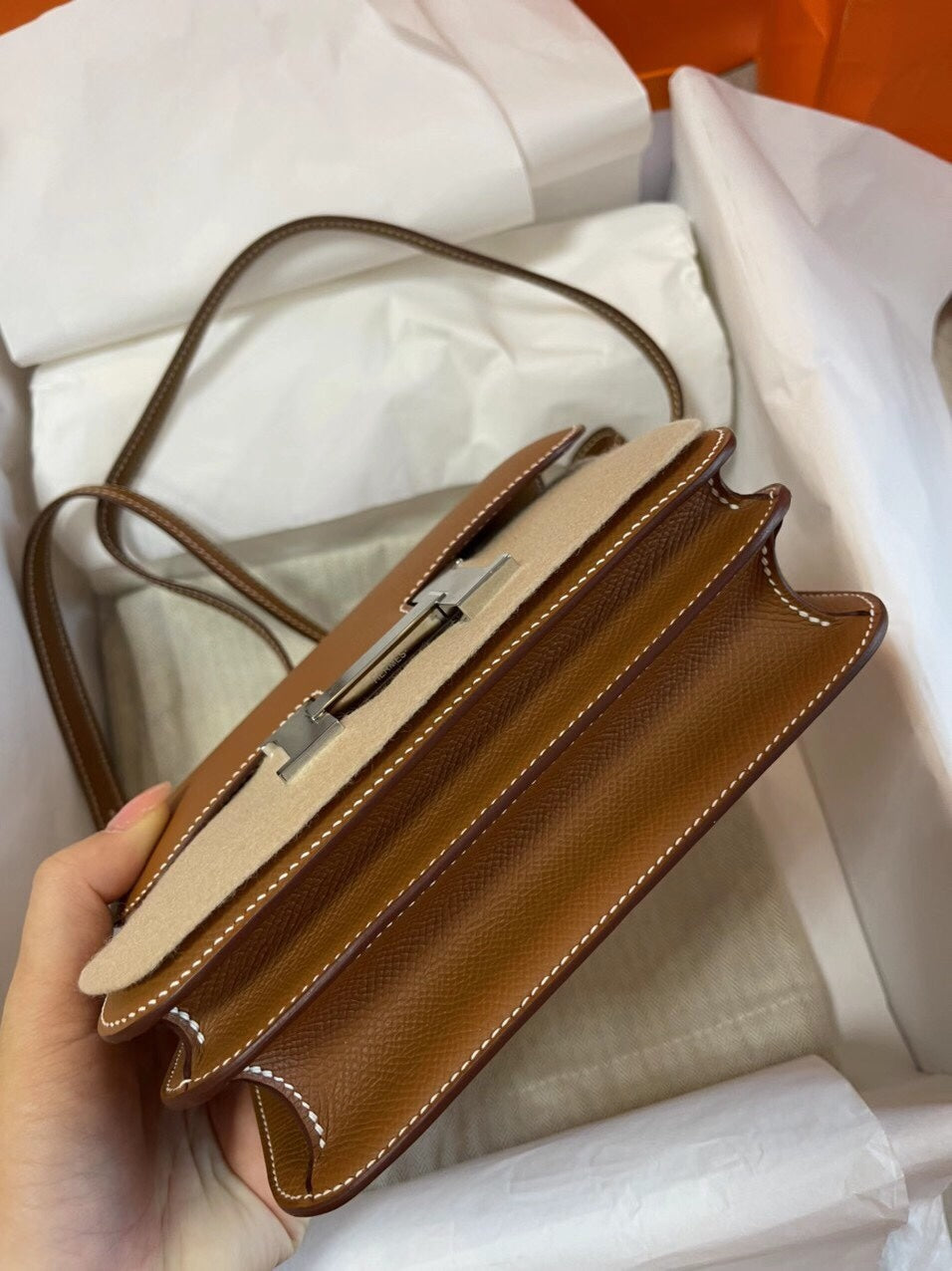 小愛款-Constance 19 epsom Mini 金棕色 銀扣