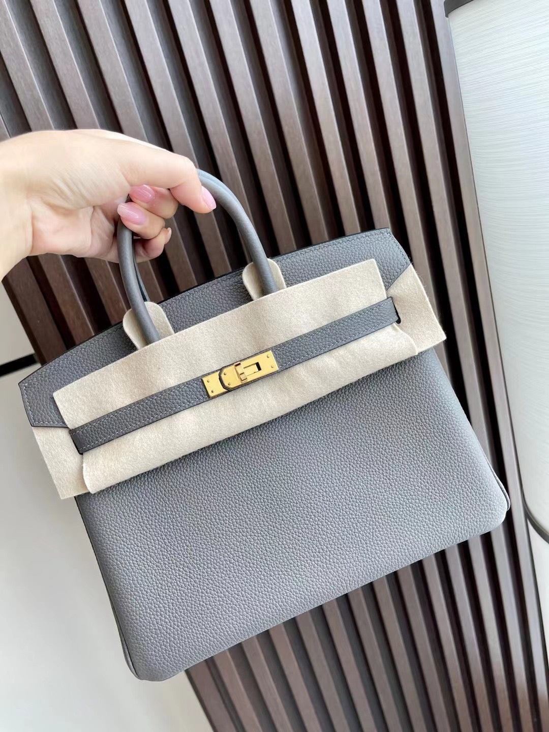 小愛款-Birkin 25 錫器灰 金扣