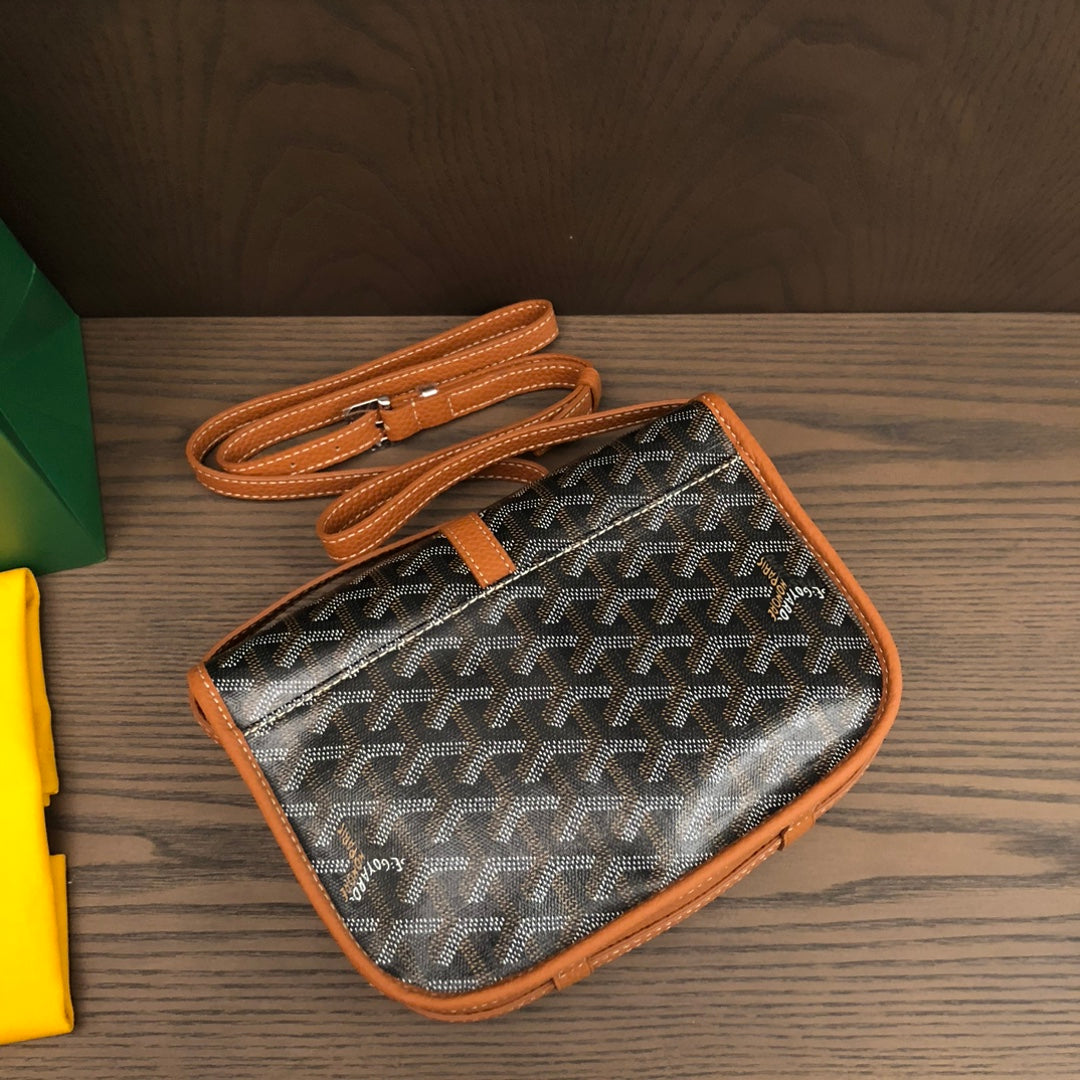 戈G家-Goyard 郵差包小號 棕色