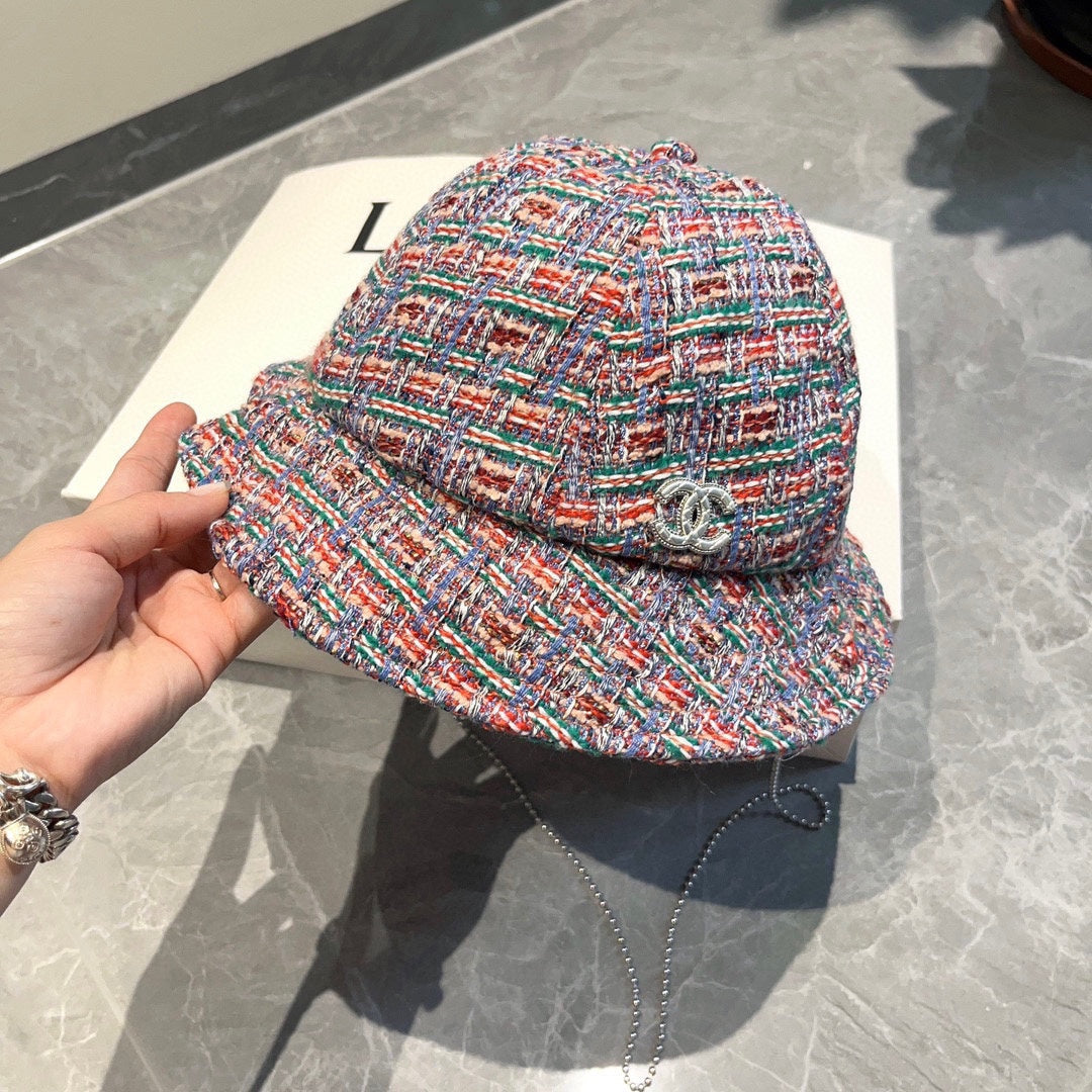小香家-彩色刺繡漁夫帽 粉色
