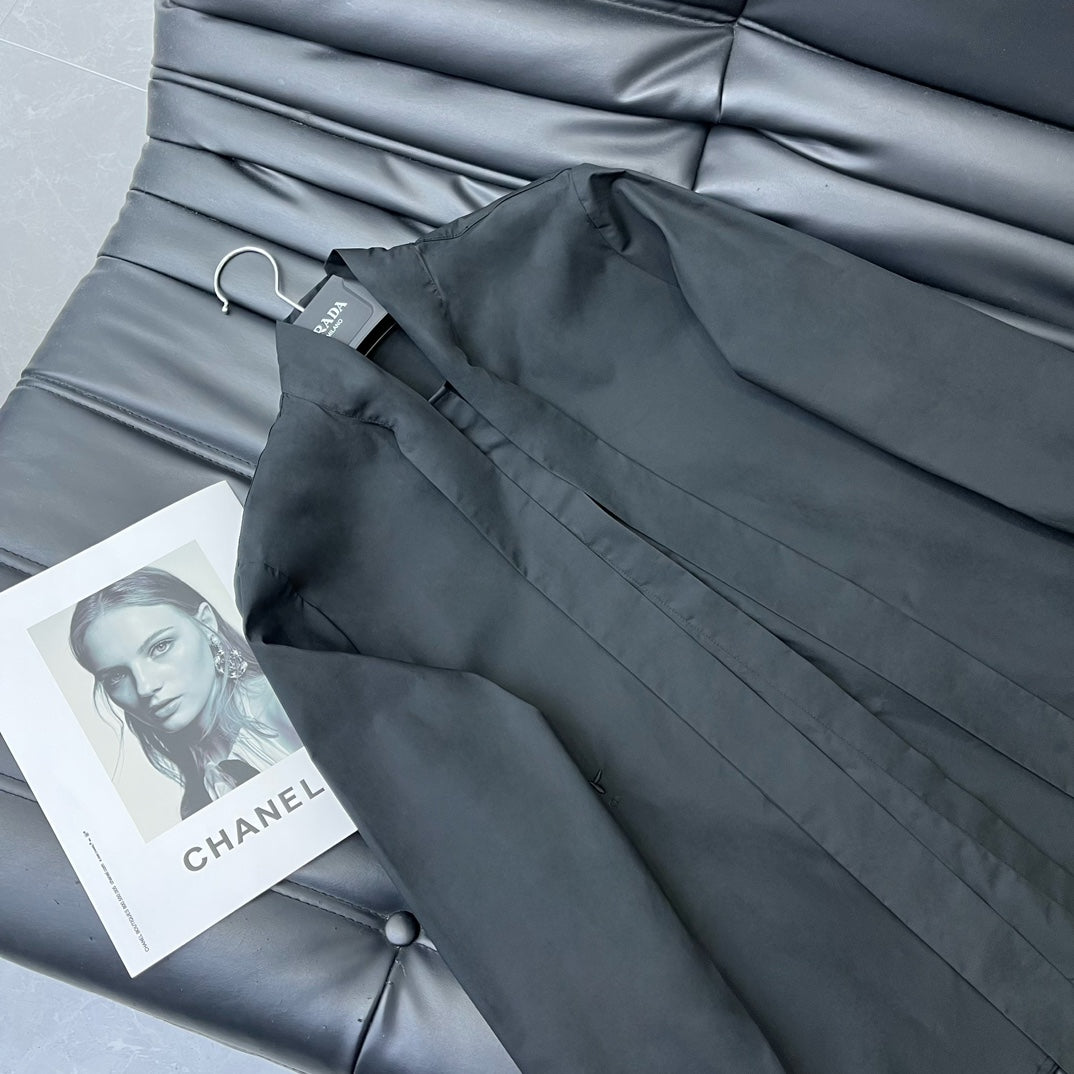 迪D家-2403 24新品上架飄帶襯衫 黑色