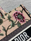 迪D家 Book Tote 刺繡字母粉花 中號36.5cm