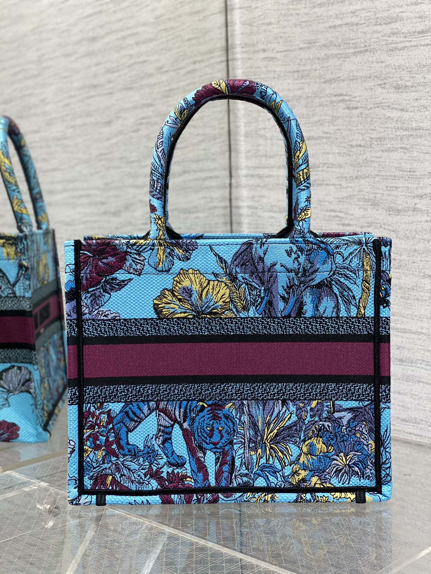 迪D家-Book Tote 2023春夏系列 動物園亮藍色 小號