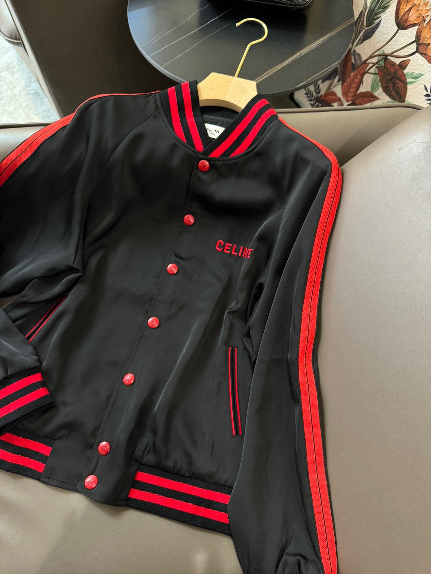 賽C家-2403 24SS新款撞色拼接繡花logo棒球外套