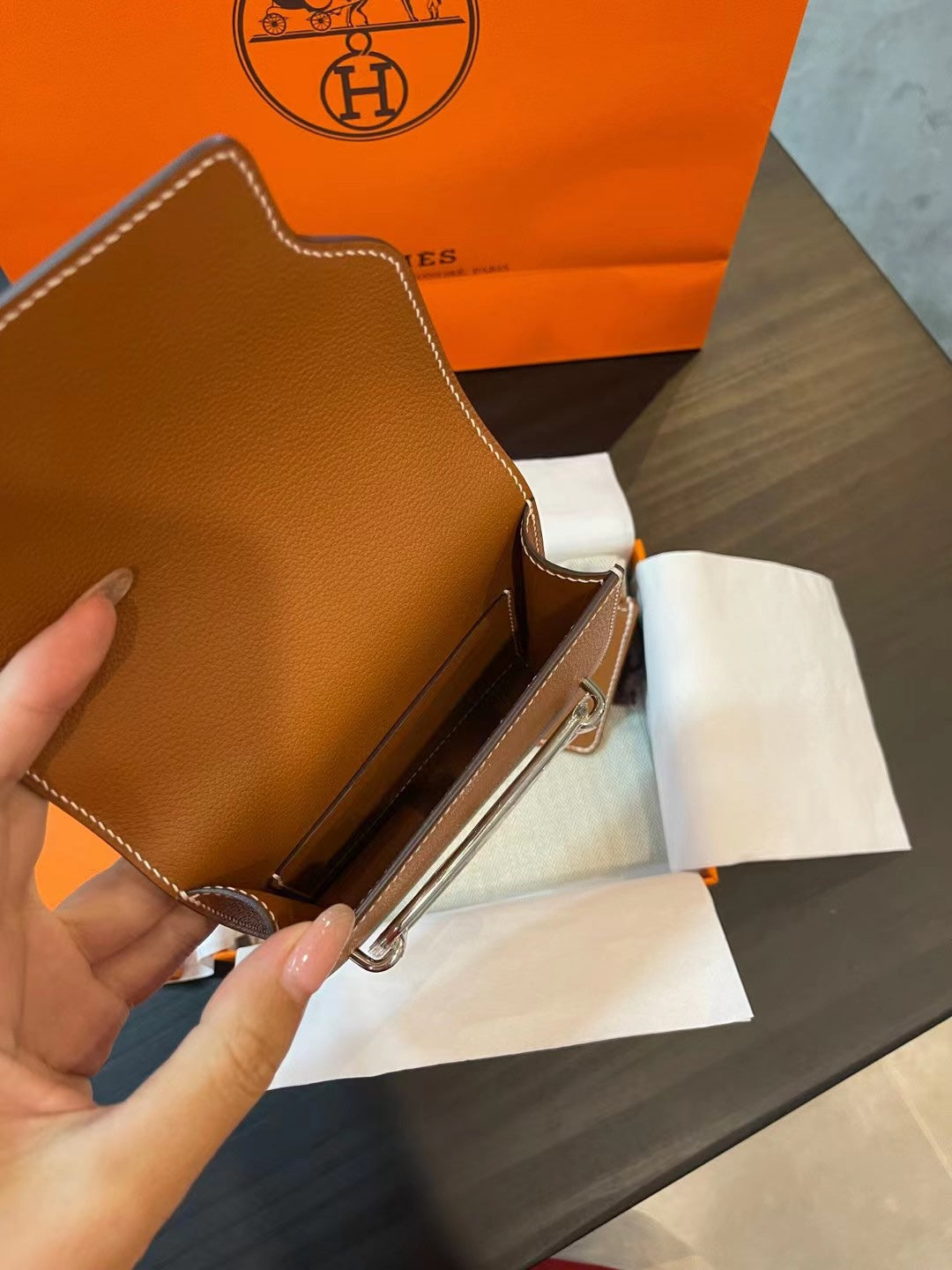 小愛款-Roulis slim Evercolor 金棕 銀扣