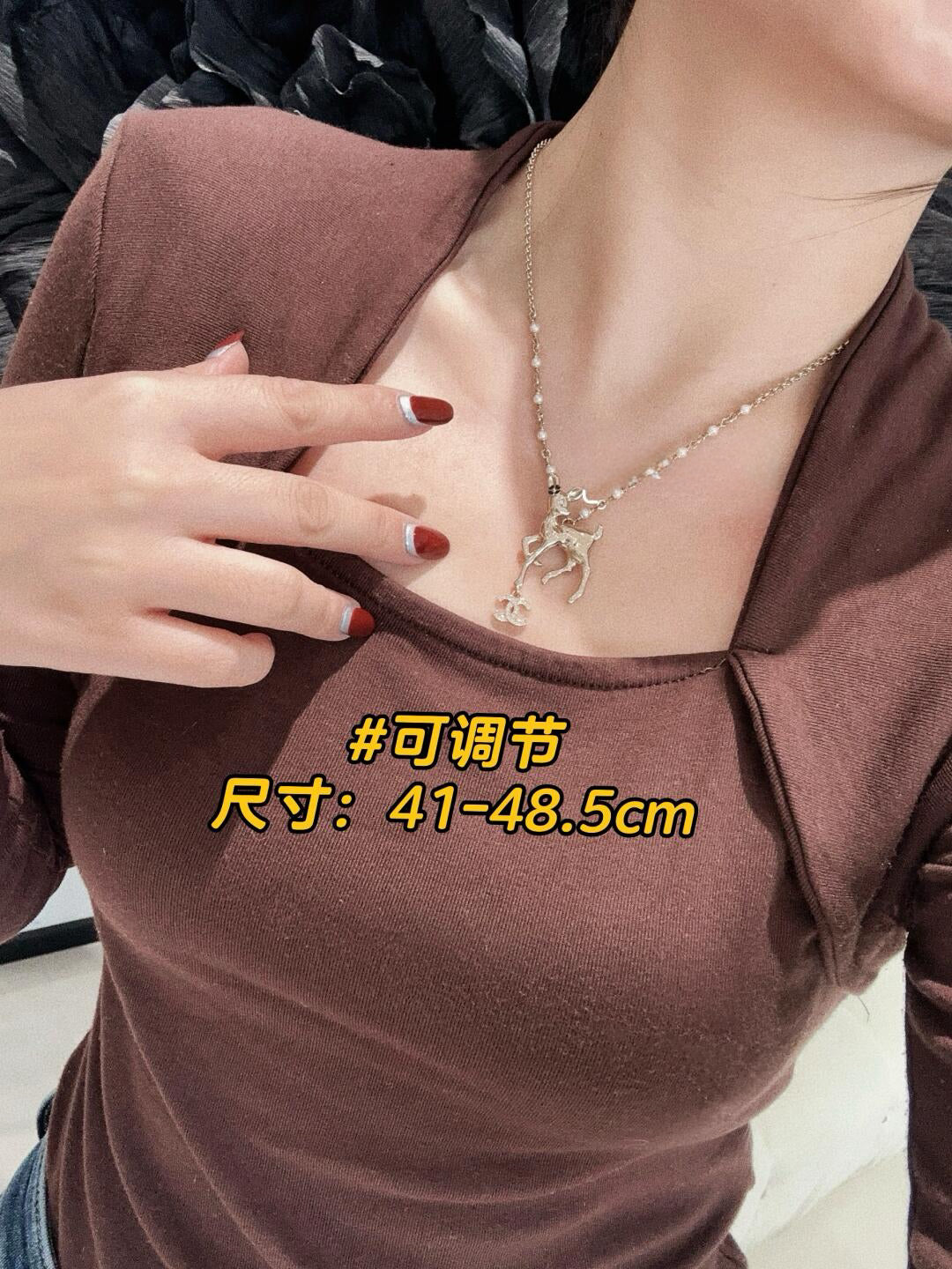小香家-25P小鹿珍珠項鍊