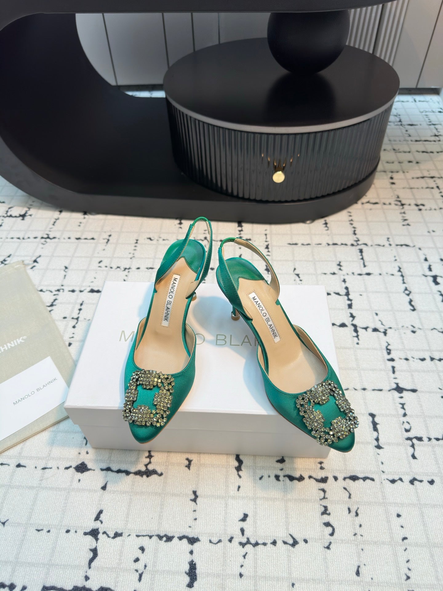 Manolo Blahnik-2024 高跟涼鞋 綠色