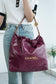 小香家-2023春夏新款 22BAG 中號 酒紅色