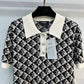 小香家-2404 春夏新品絕美Polo設計紗線短版上衣