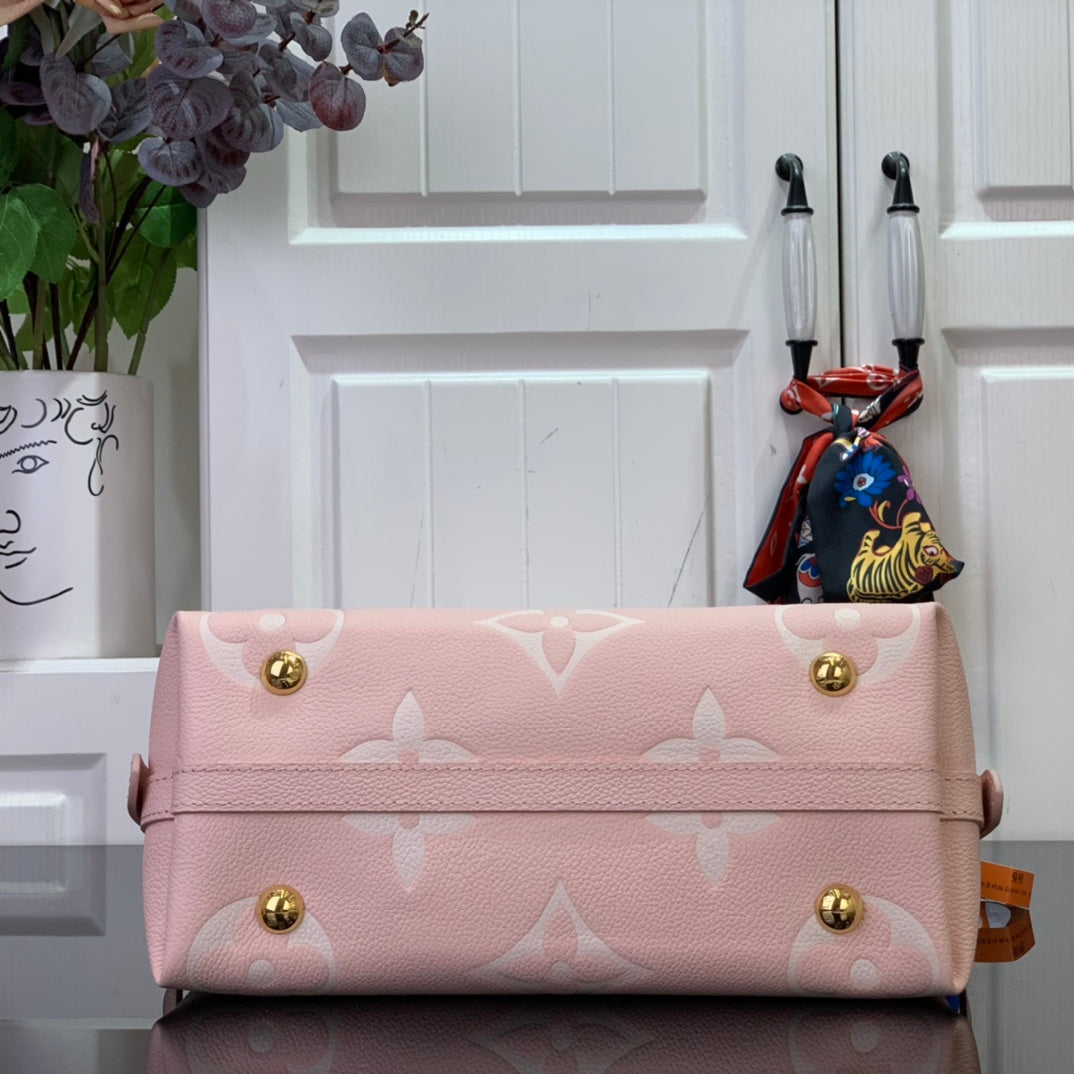 路L家-CARRYALL 絲印小號手袋 粉色