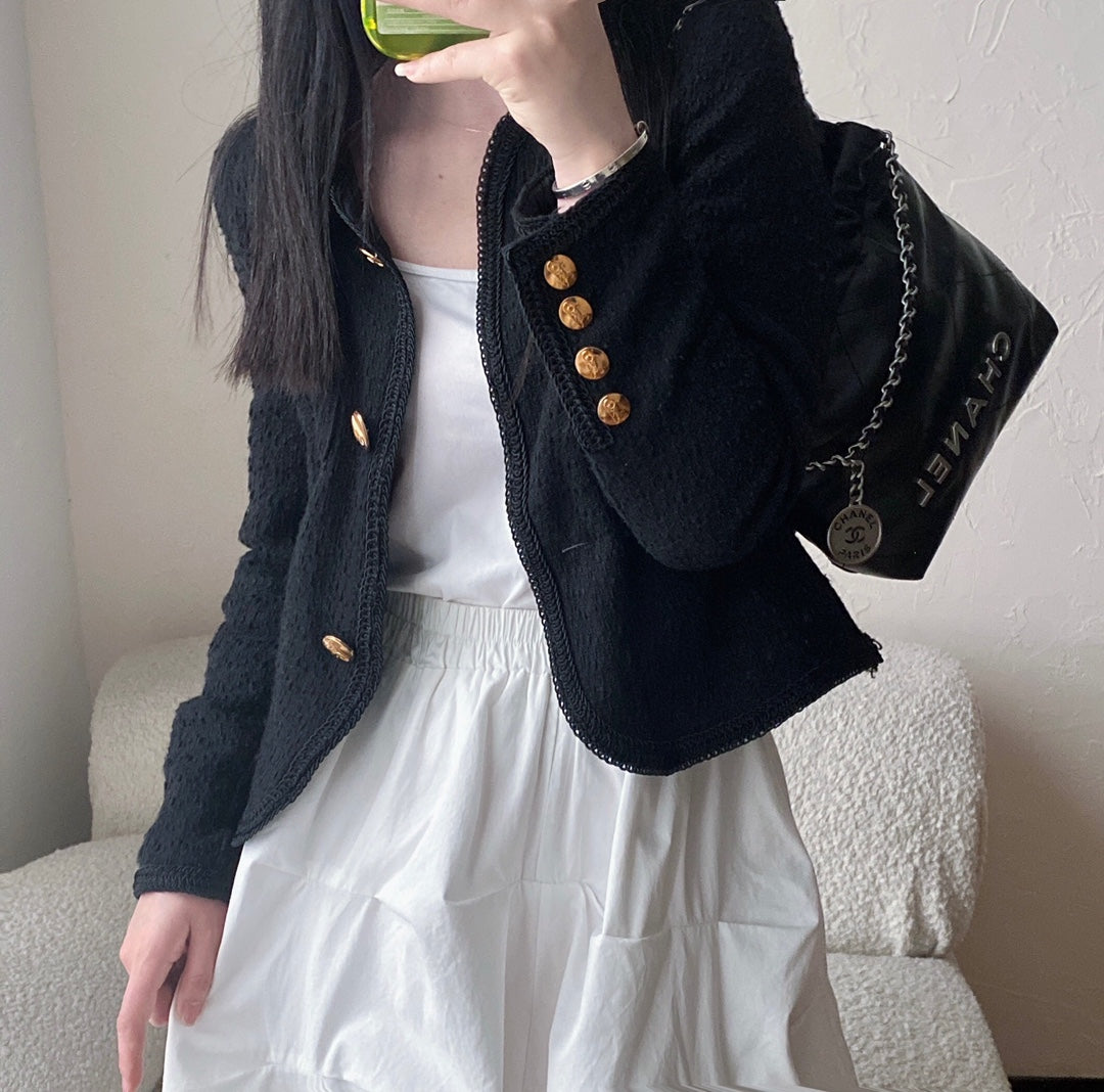 小香家-2023春夏新款 22BAG Mini 黑銀色 上身圖