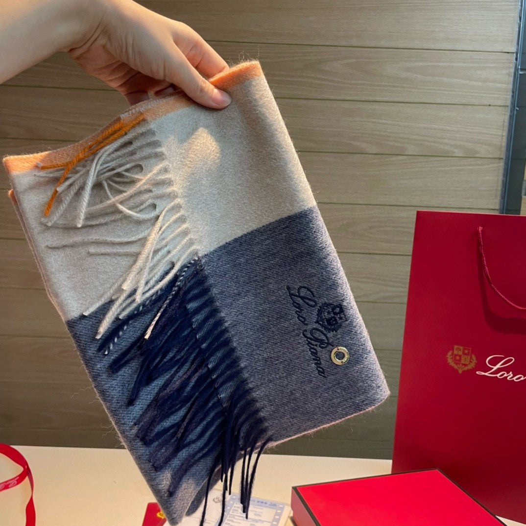 L-Piana-2024格紋山羊絨圍巾 190*32