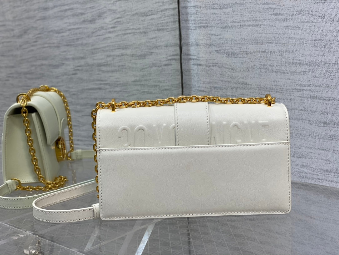 迪D家-30Montaigne 手袋 白色 21CM