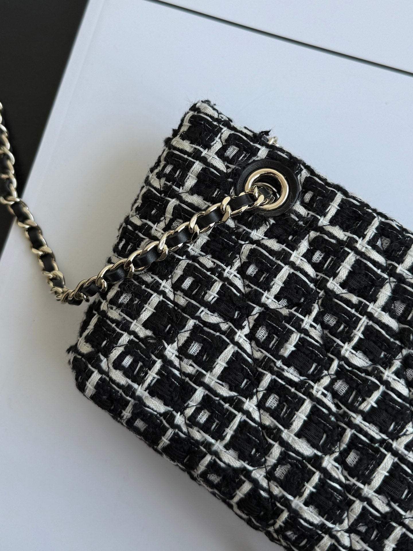 小香家-25C Mini Tote 黑色毛呢