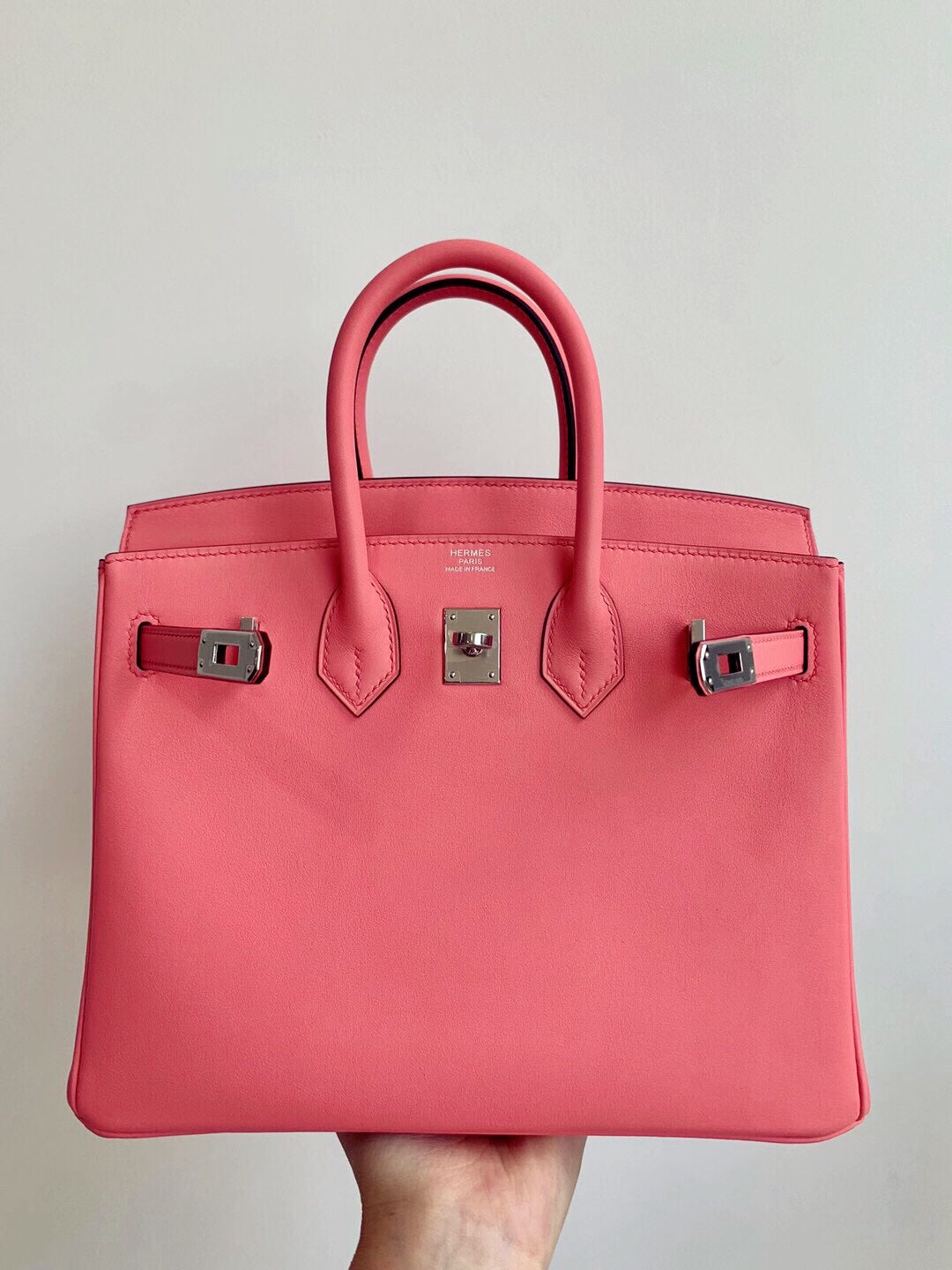 小愛款-Birkin 25  Swift 粉色 銀扣