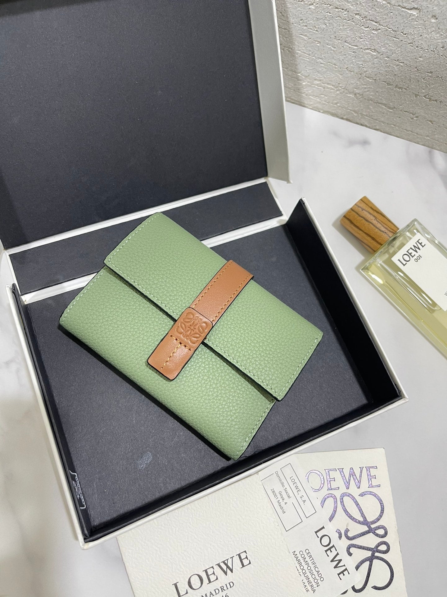 羅L威-Small vertical wallet系列 綠色