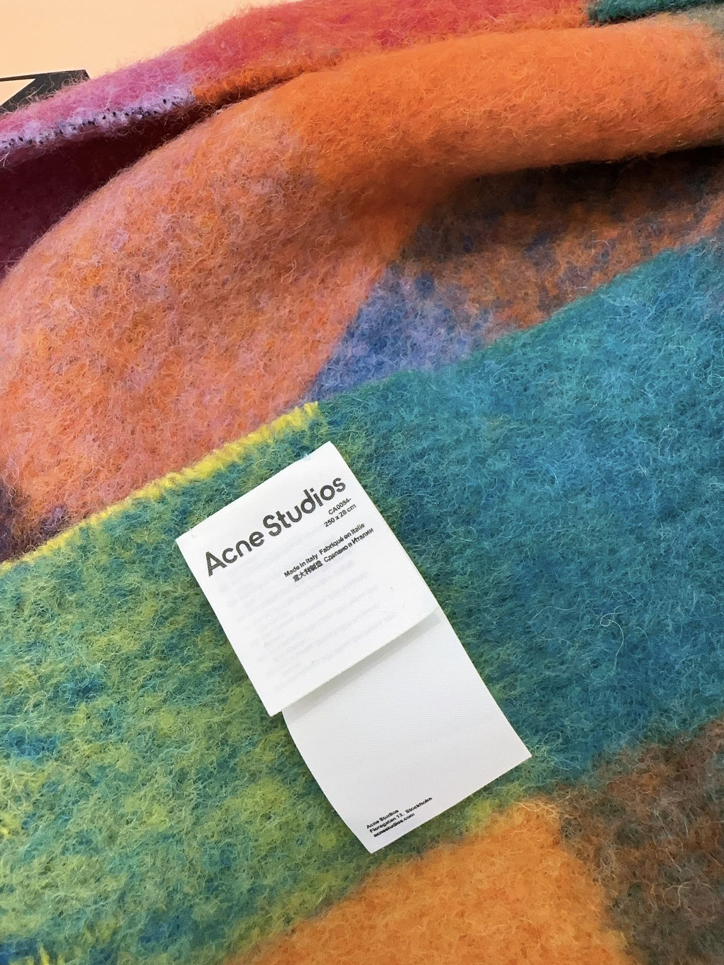ACNE-2024彩虹圍巾 28*250