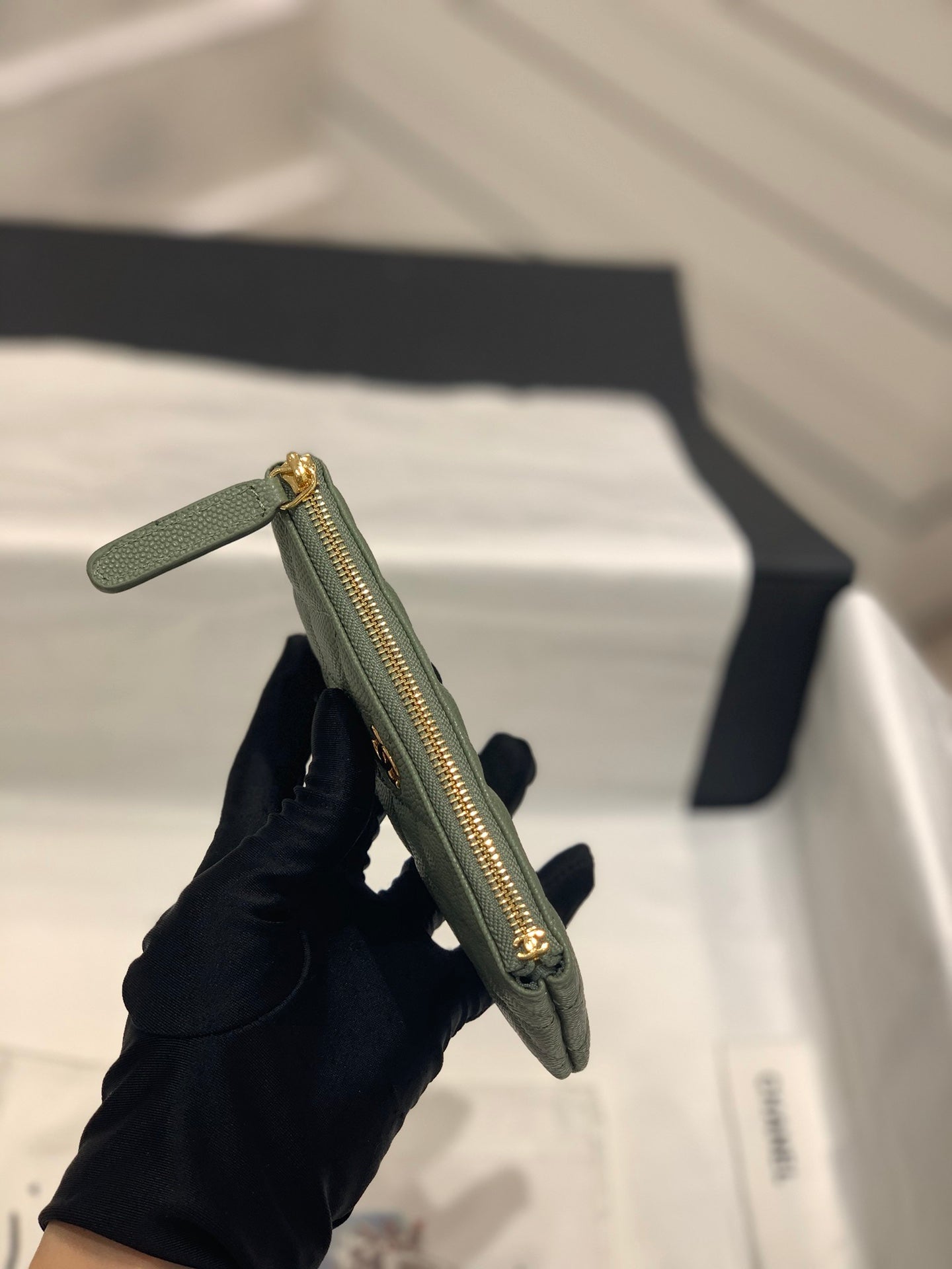 小香家-19系列 經典皮革拉鍊零錢包 綠色
