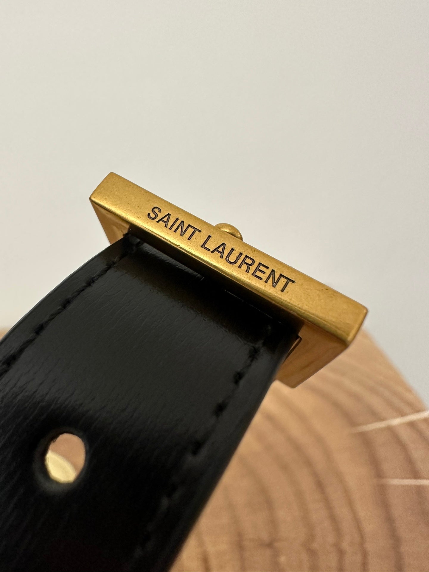 聖Y羅-BOX SAINT LAURENT 豆腐包 小號 黑拚杏色