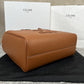 賽C家-CABAS TRIOMPHE 光滑牛皮革抽繩包 棕色 大號