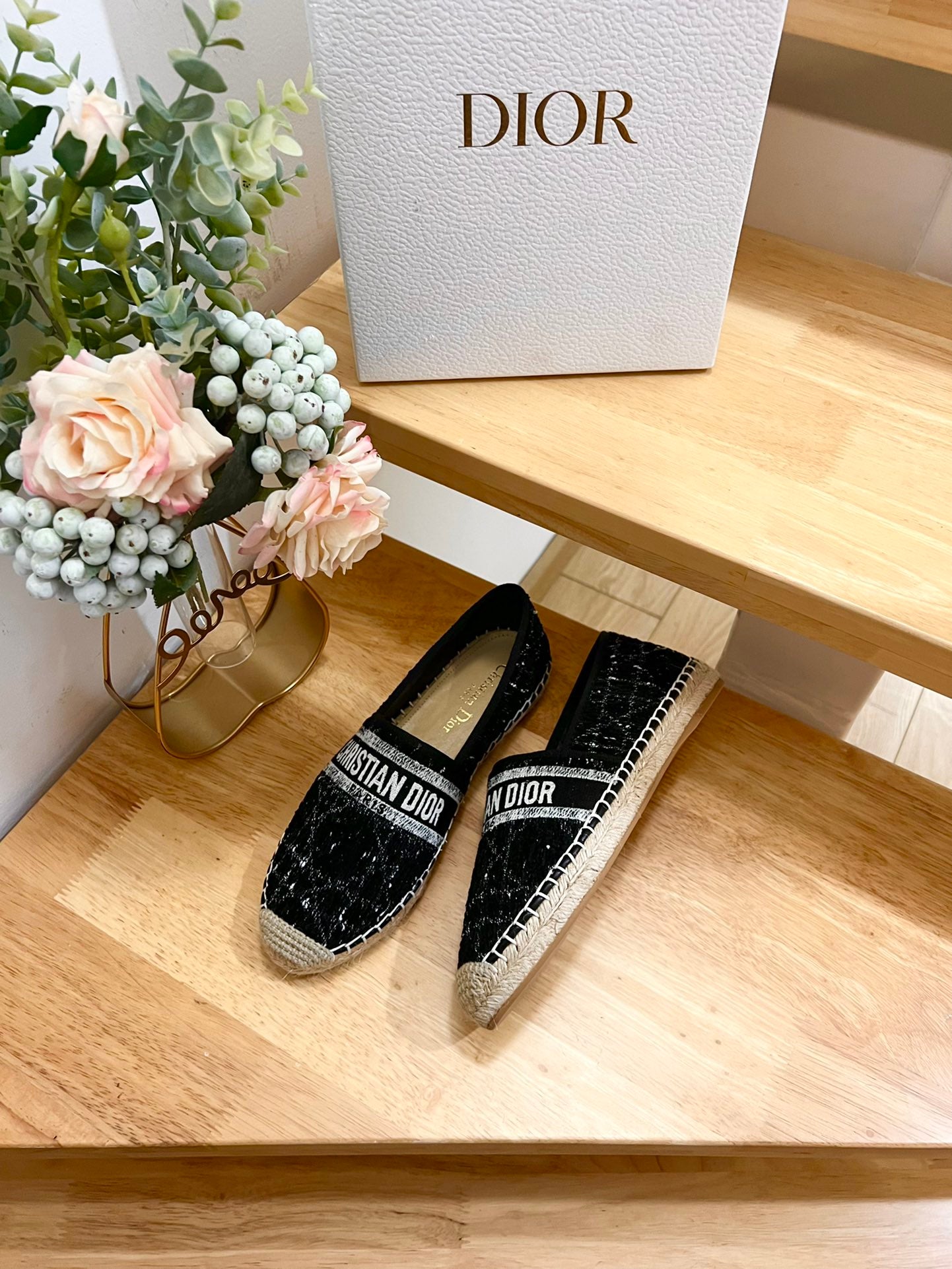 迪D家-2024刺繡漁夫鞋 黑色