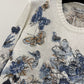 迪D家-2403 新品滿繡蝴蝶花卉羊絨刺繡套頭衫
