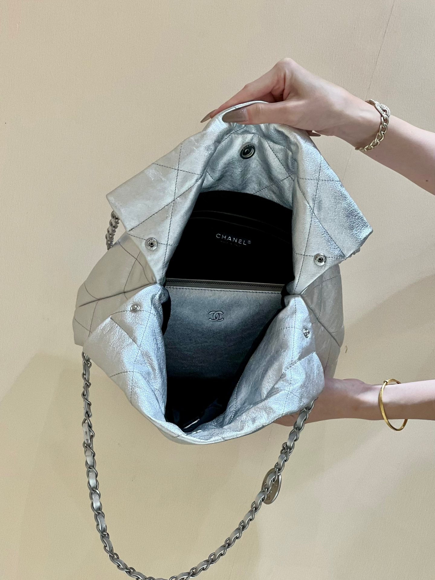 小香家-2023春夏新款 22BAG 小號 銀色