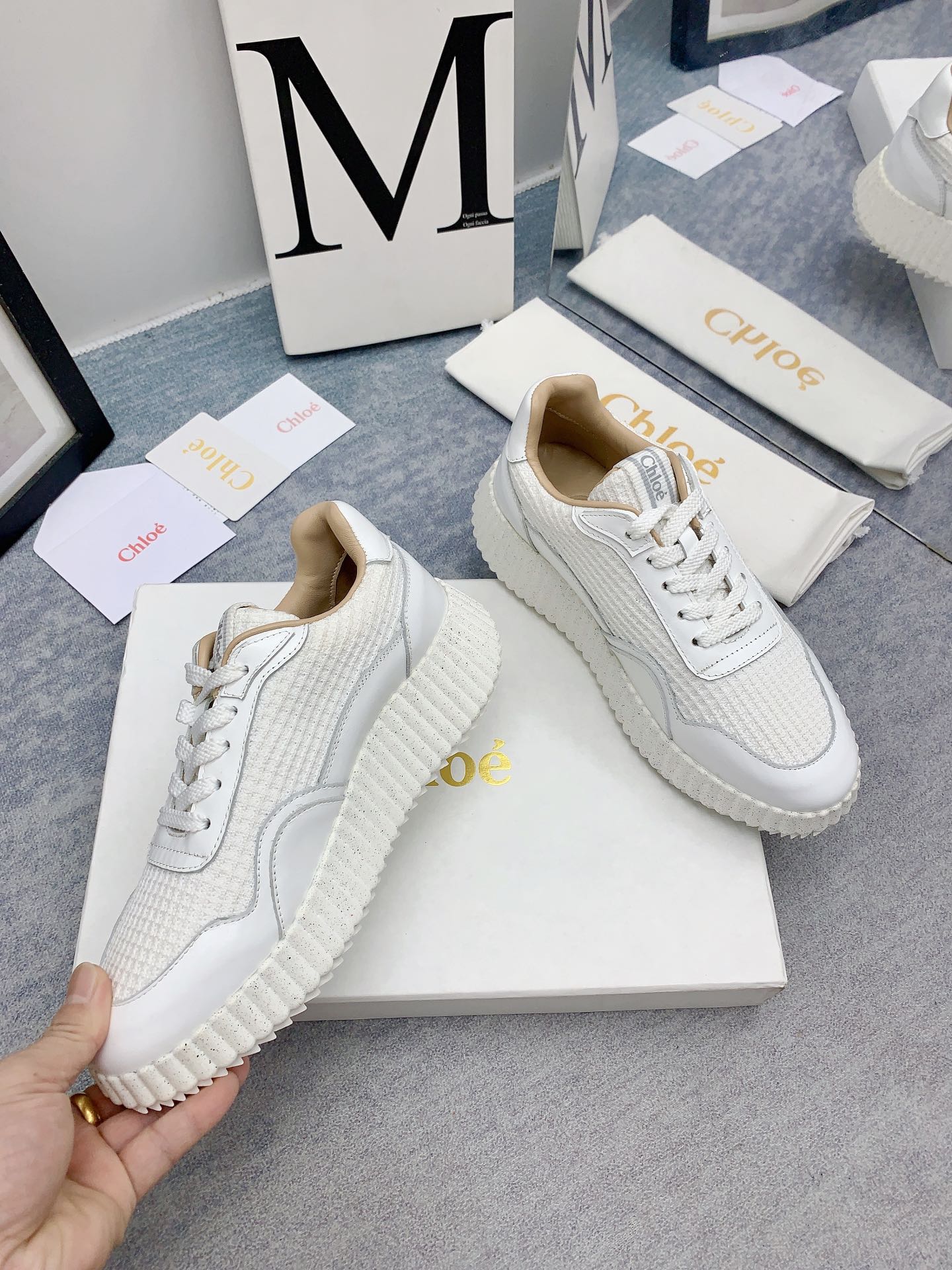 克羅C-Nama sneaker彩虹系列 運動鞋 白色