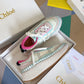 克羅C-Nama sneaker彩虹系列 網面拼色休閒運動鞋 白粉色