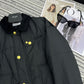 賽C家-2403 拼接黑色燈芯絨棉服外套