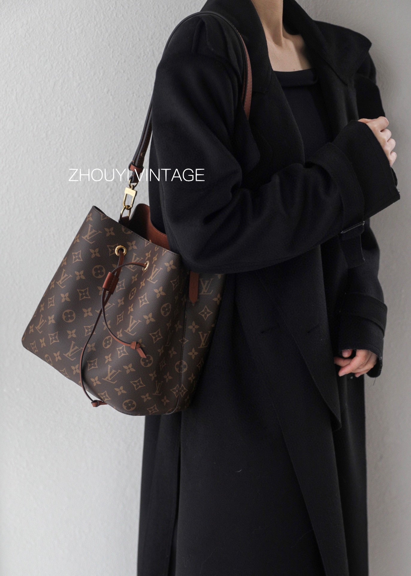 M44887 路L家-NéoNoé MM 斜跨肩背包 焦糖棕色