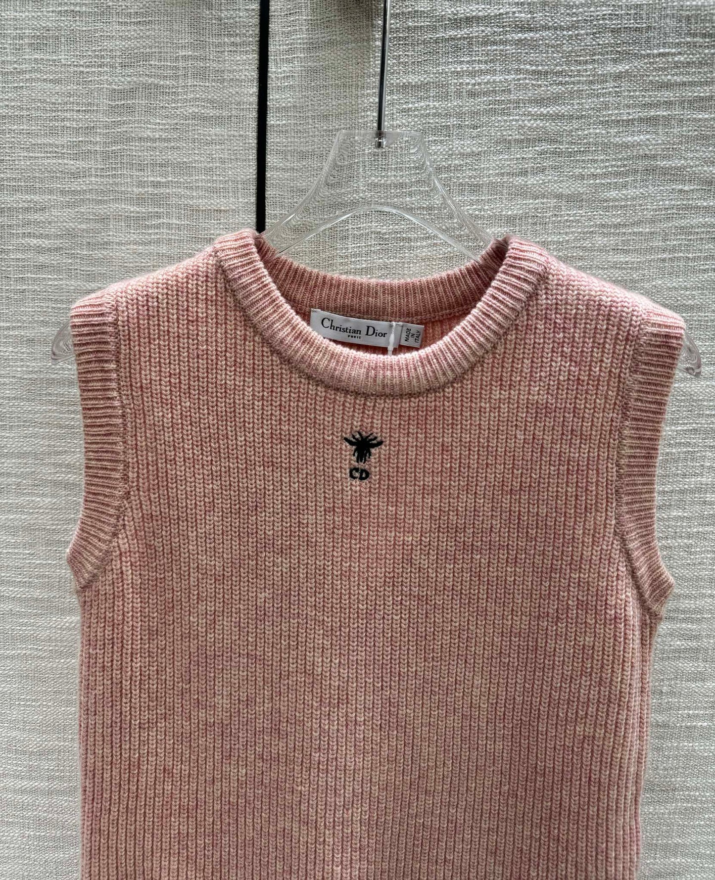 迪D家-2403 刺繡CD字母針織無袖背心