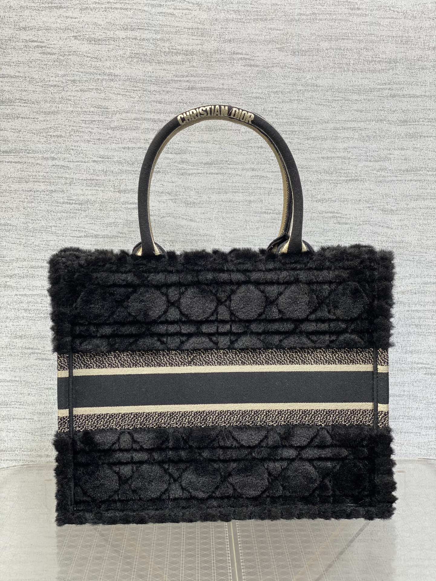 迪D家-Book tote 毛絨黑藍色 中號