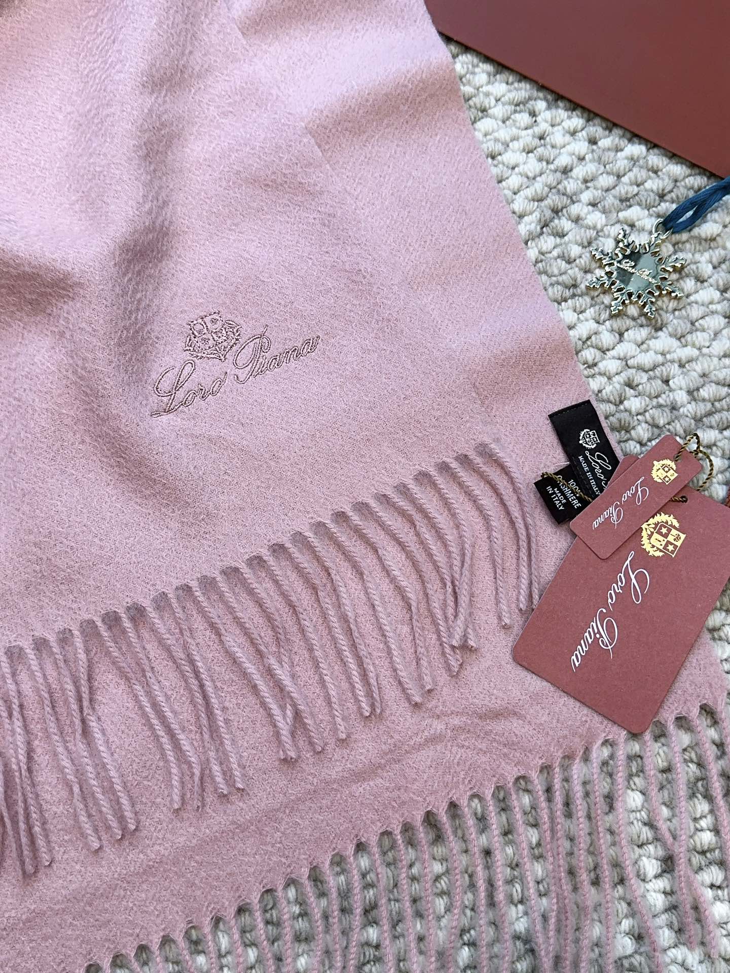 L-Piana-2024素色針織圍巾 粉色