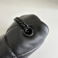 聖Y羅-Loulou Puffer 23cm 絎縫小羊皮雲朵包 黑色黑扣