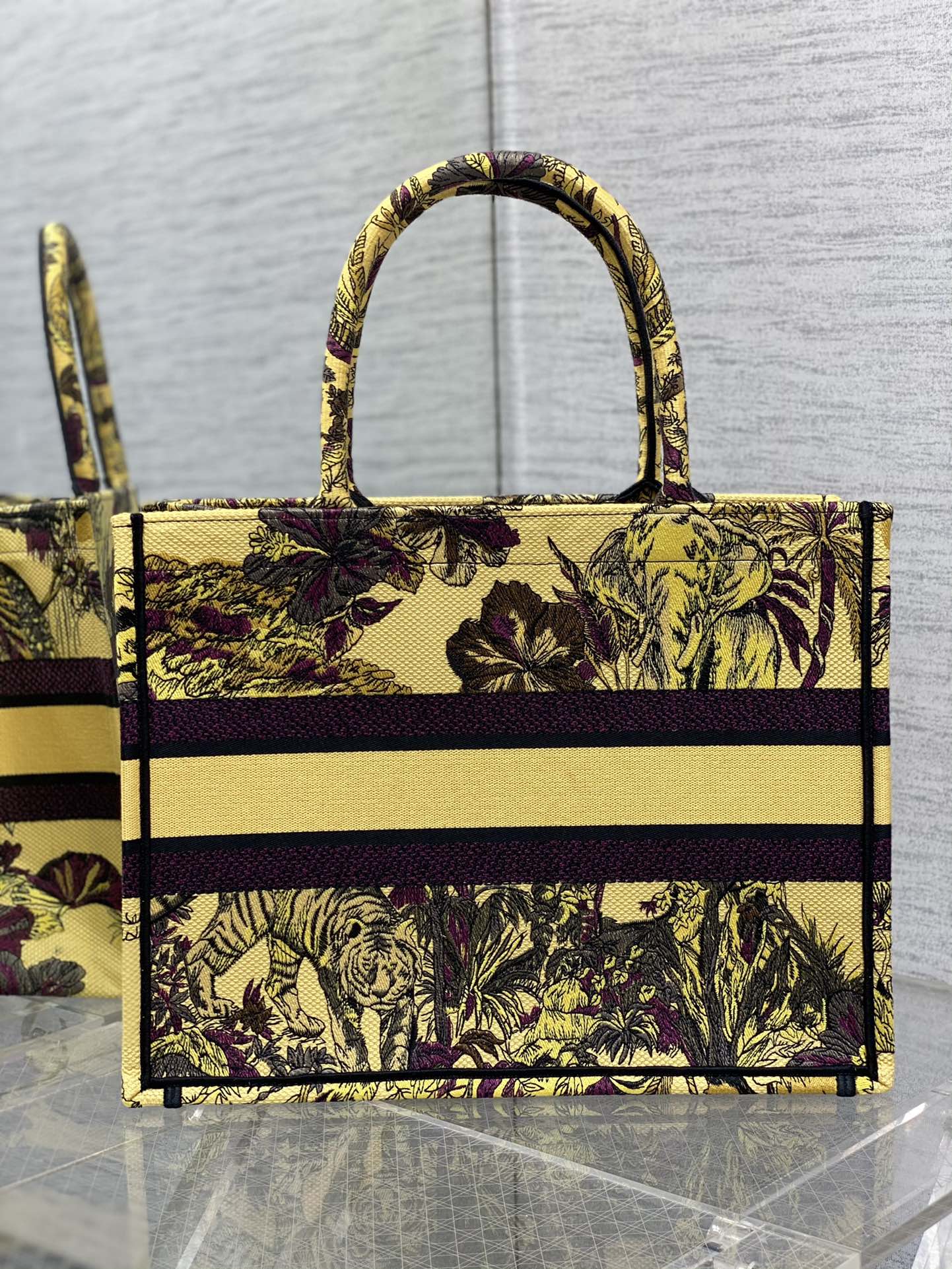 迪D家-Book Tote 2023春夏系列 動物園黃色 中號